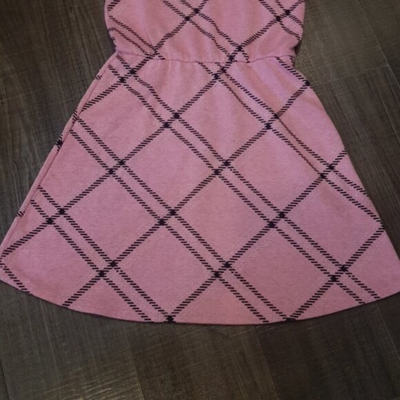 3/$20 Paper Doll Plaid Sweater Dress Fit & Flare Sleeveless Fall Preppy Vneck - Picture 4 of 10